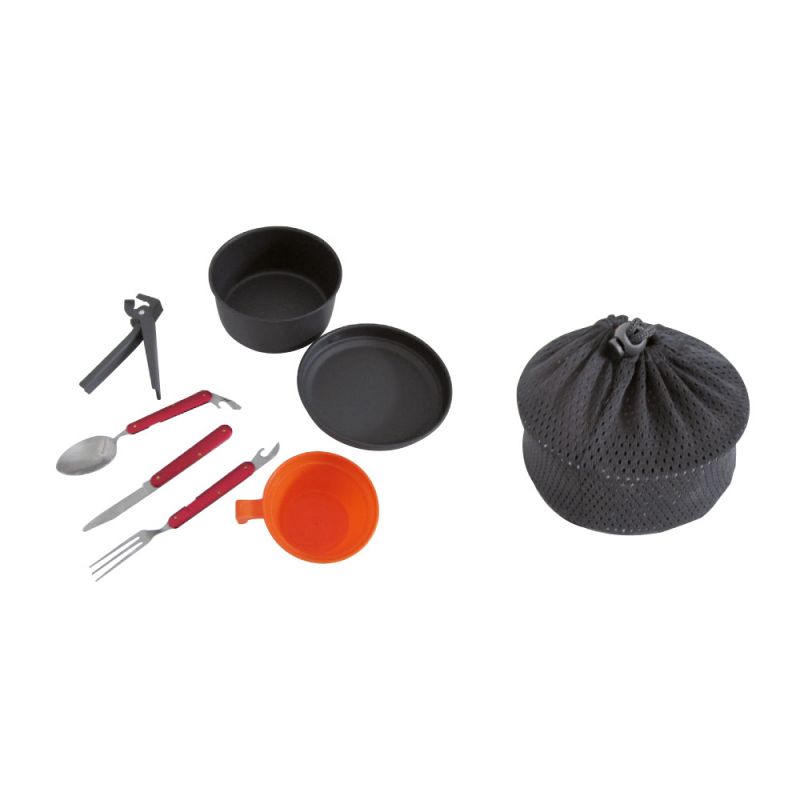 bravo camping cooking set with cutlery scout set brscout