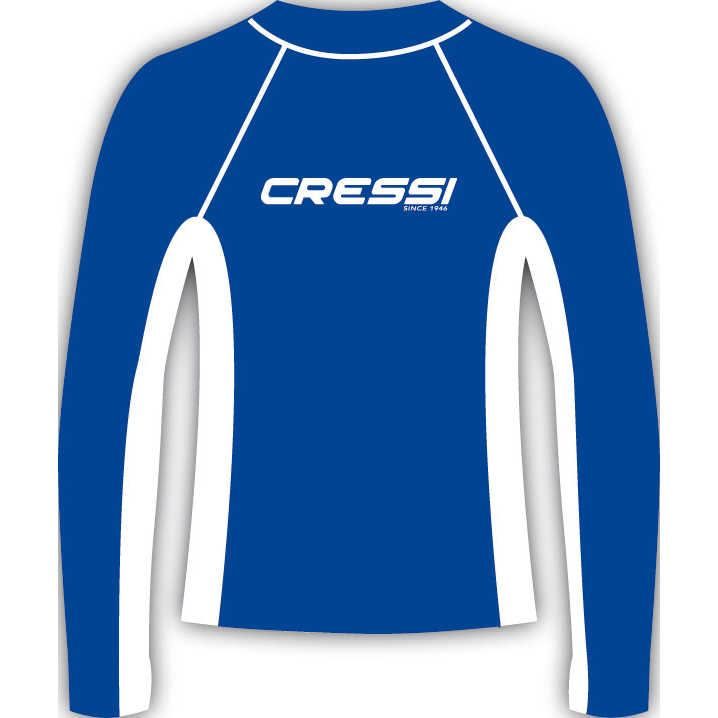 Cressi rash guard for women - long sleeve blue S