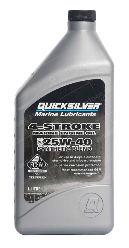 quicksilver 25w40 synthetic engine oil for a 4 stroke engine