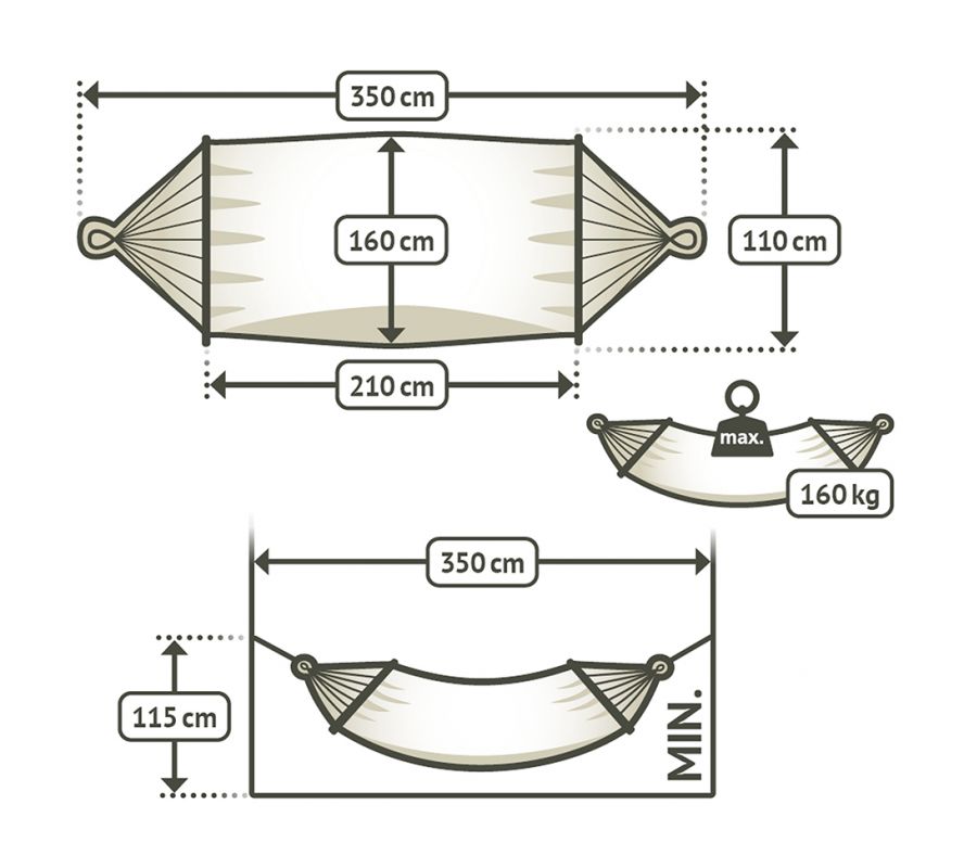 La Siesta hammock Alisio Double almond