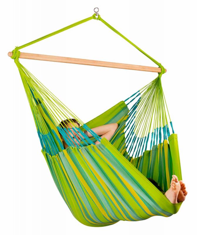 La Siesta hammock chair Domingo Kingsize lime
