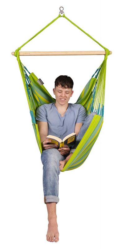 La Siesta hammock chair Domingo Basic lime