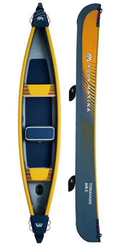 aqua marina tomahawk air c 3 person inflatable canoe