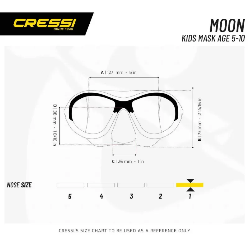 Children's diving mask CRESSI Moon transparent blue