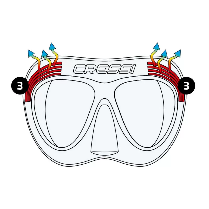 Compact diving mask CRESSI Naxos yellow