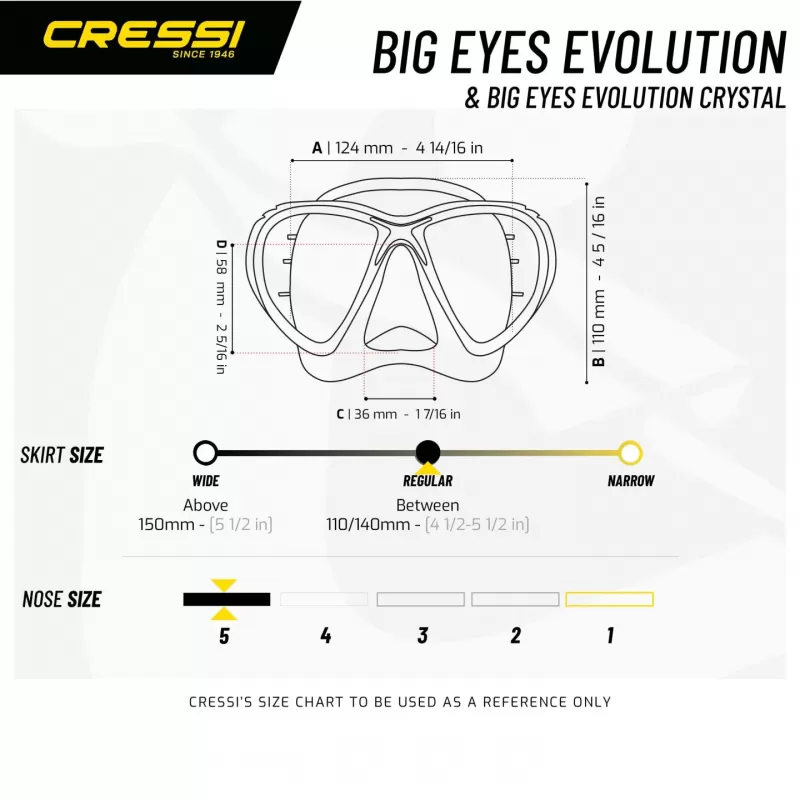Diving mask CRESSI Big Eyes black