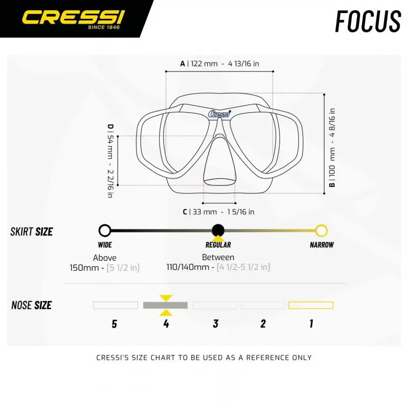Diving mask CRESSI Focus black
