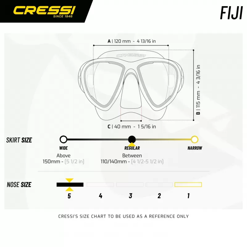 Thermal snorkeling mask CRESSI Fiji black