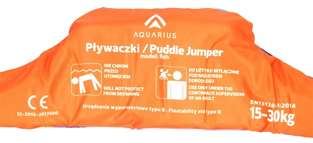 Aquarius Puddle Jumper life jacket for children fish