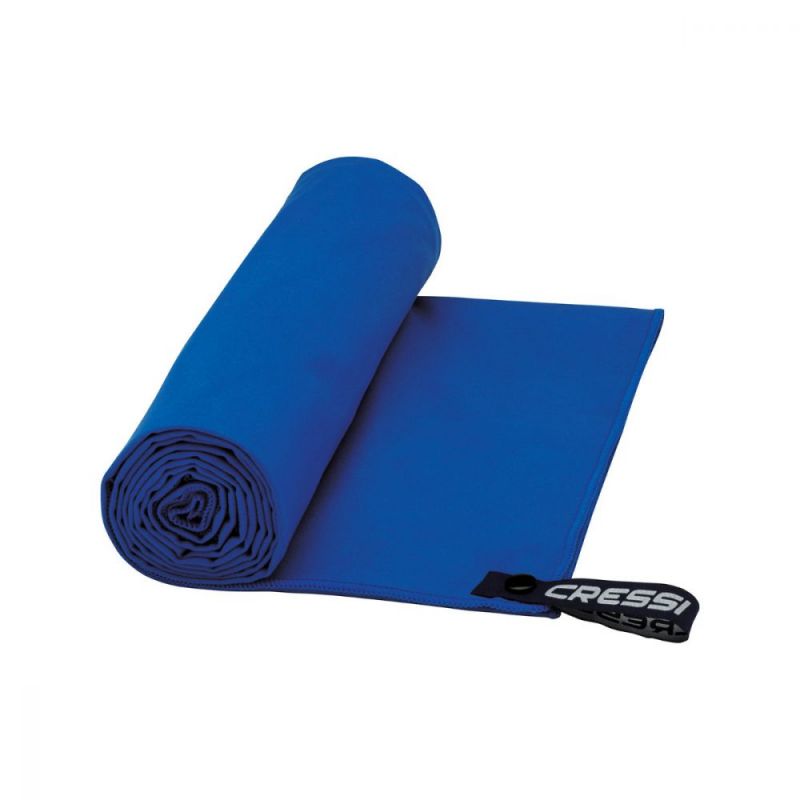 cressi beach towel microfibre 160x80 blue cretowmicblu
