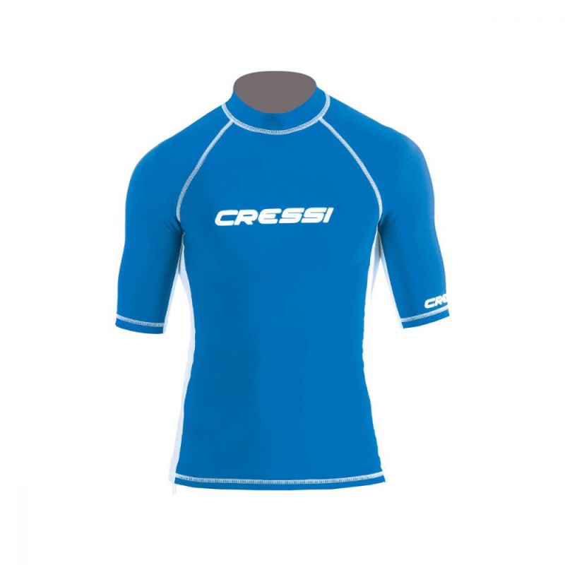 Cressi rash guard for men blue - short sleeves XXL