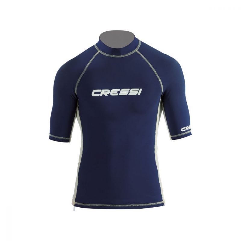 cressi rash guard for men dark blue short sleeve