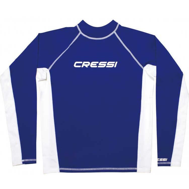 Cressi rash guard for men - long sleeve blue M