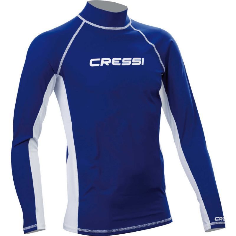 Cressi rash guard for men - long sleeve blue M