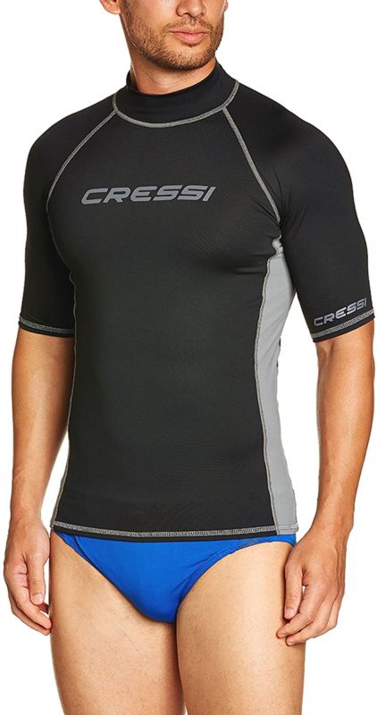 Cressi rash guard for men - short sleeve black S