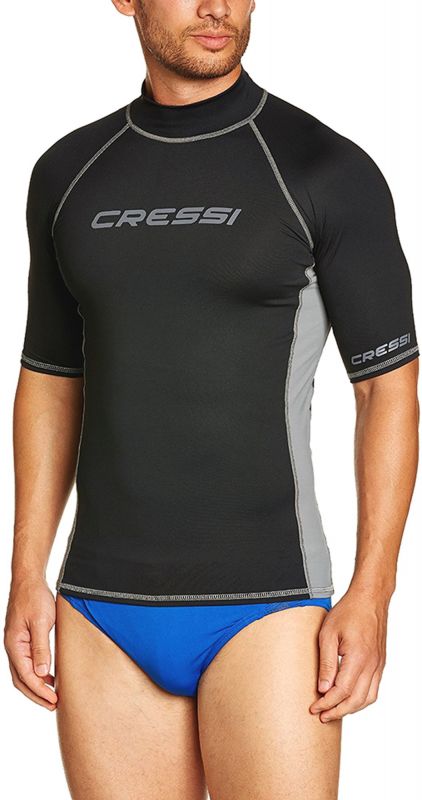 Cressi rash guard for men - short sleeve black XS