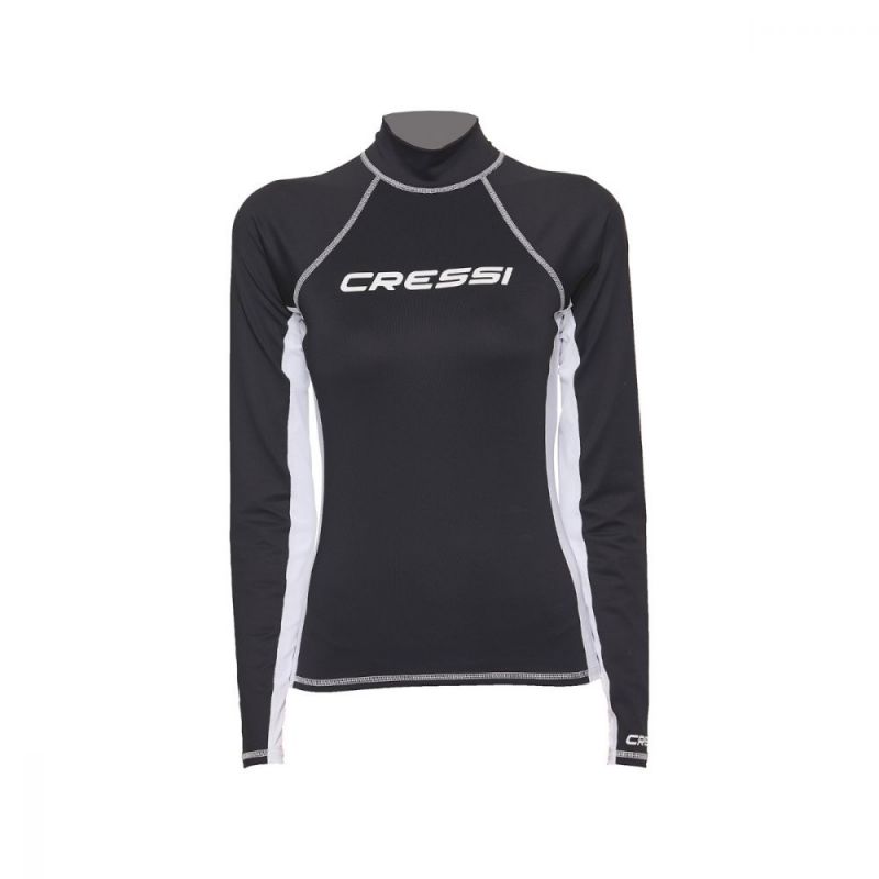 Cressi rash guard for women black - long sleeves XS