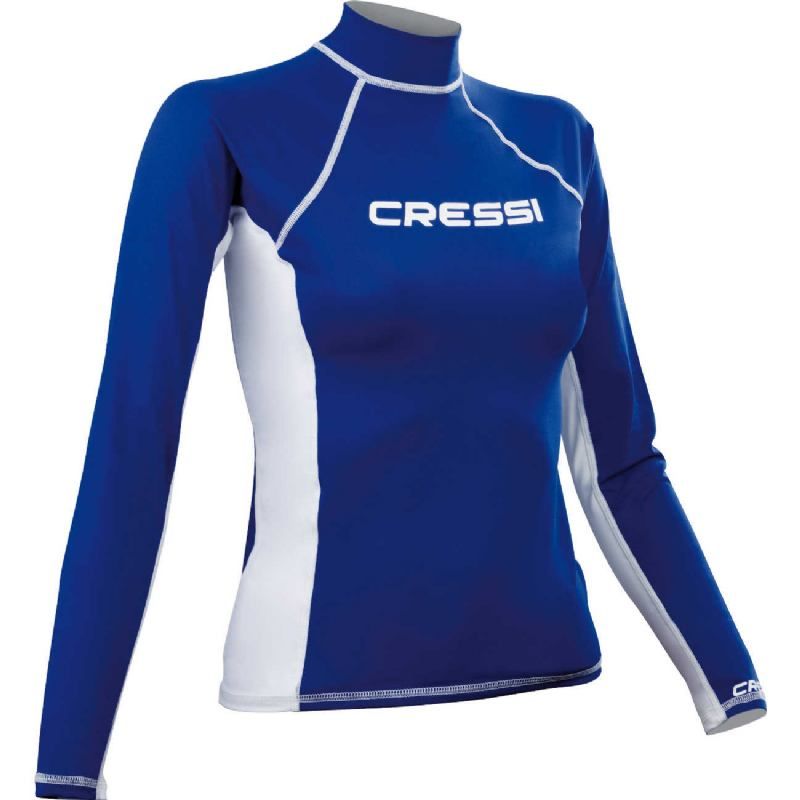 Cressi rash guard for women - long sleeve blue XS