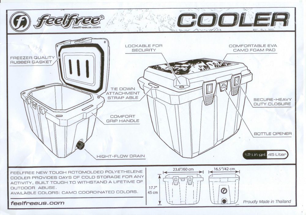 Feelfree Cooler 45L winter camo