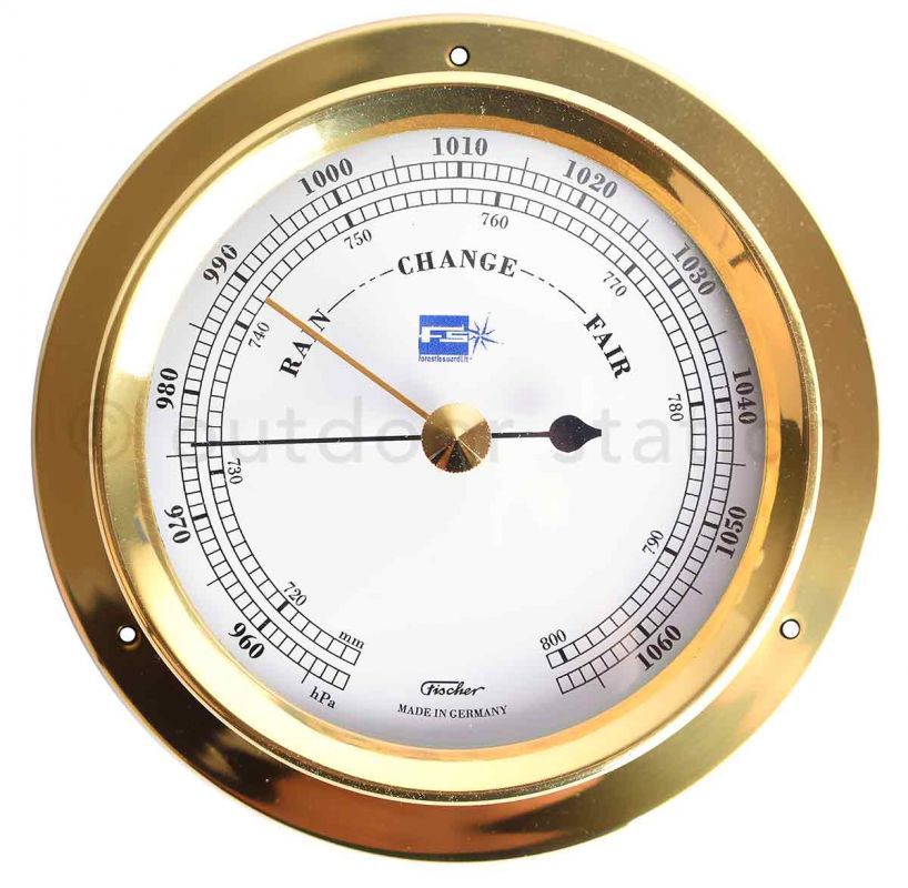 Fischer nautical brass barometer