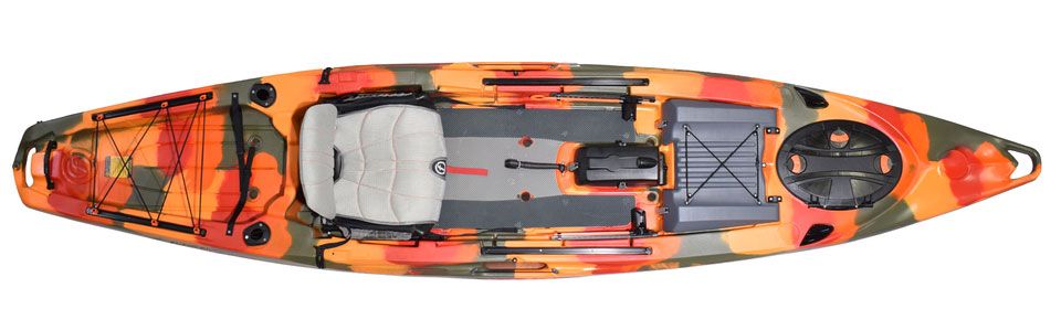 Fishing kayak Feelfree Lure 13,5 v2 Sonar pod orange camo