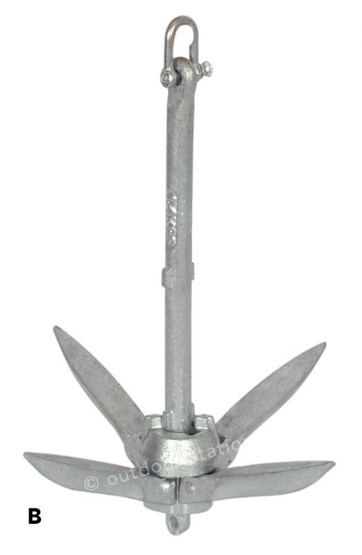 Folding anchor for small craft and dinghies 1,4 - 1.5 kg