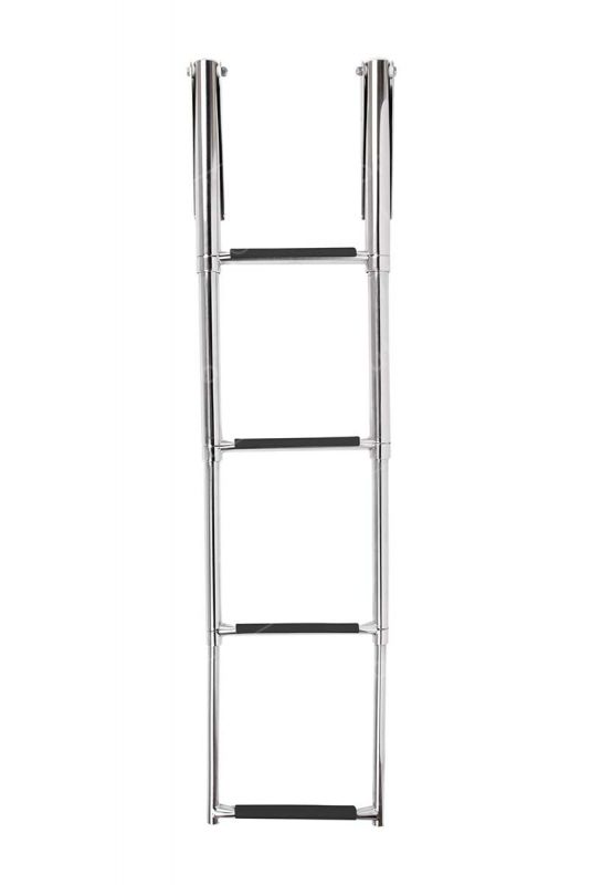 Four step stainless steel folding ladder for boat