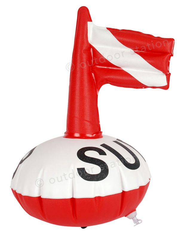 inflatable red safety buoy for diving