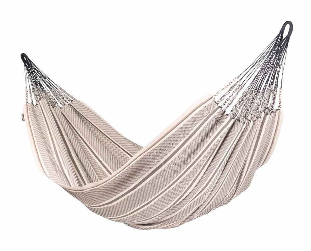 La Siesta bio cotton hammock Flora Doble zebra