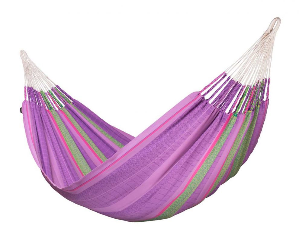 La Siesta bio cotton hammock Flora Doble zebra