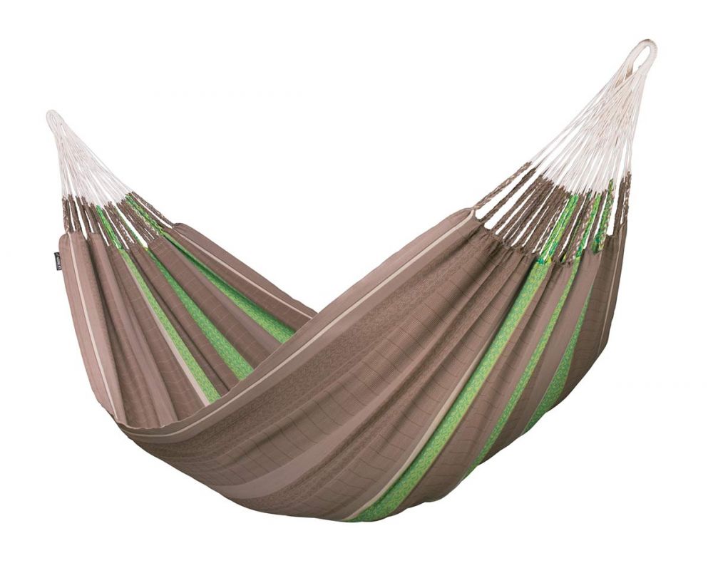 La Siesta bio cotton hammock Flora Doble zebra