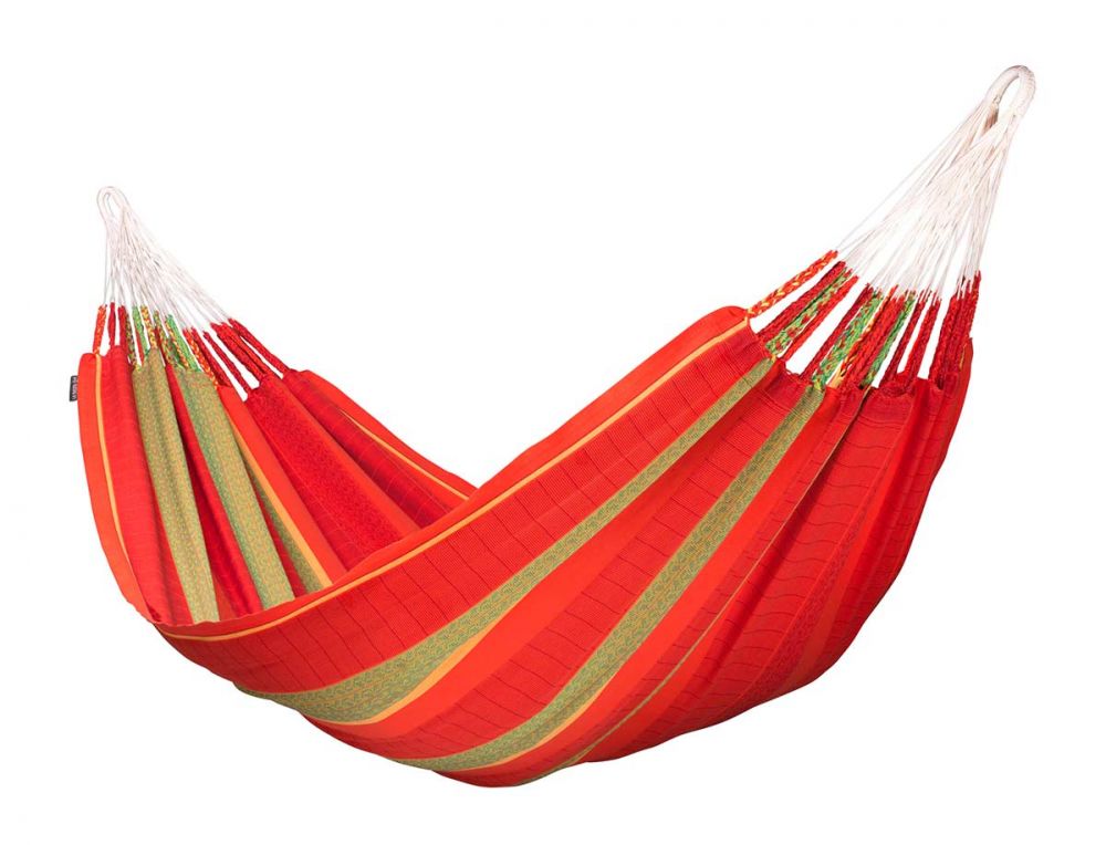 La Siesta bio cotton hammock Flora Doble zebra