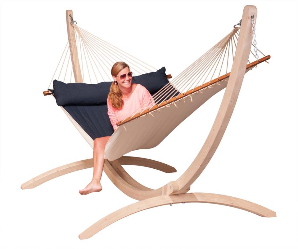 La Siesta spreader bar hammock Alabama navy blue