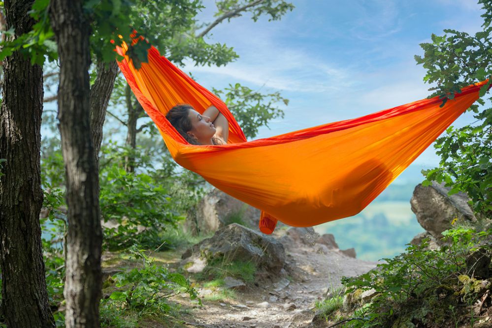 La Siesta travel hammock Colibri orange