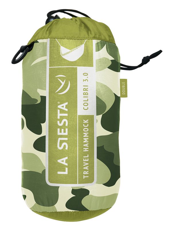 La Siesta travel hammock for two Colibri camo forest