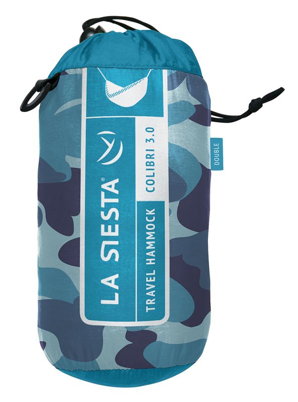 La Siesta travel hammock for two Colibri camo river