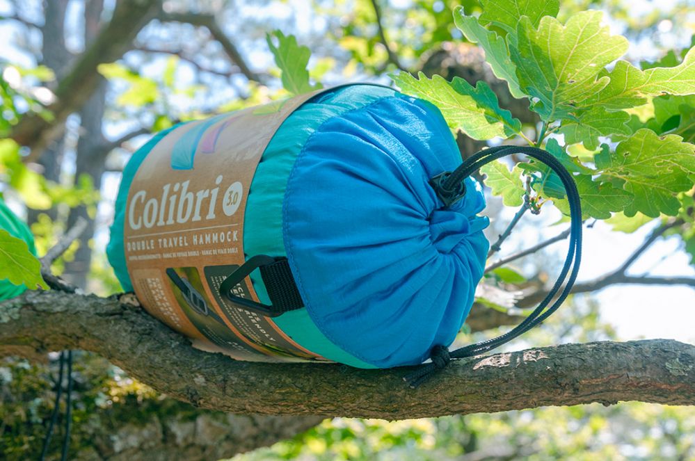 La Siesta travel hammock for two Colibri turquoise