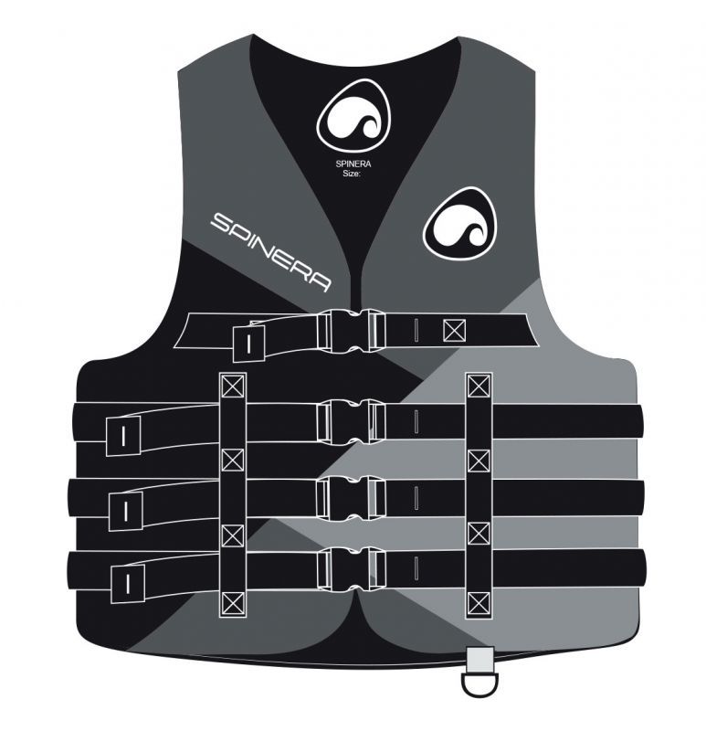 Life jacket Jet Ski Deluxe Nylon 50N gray S