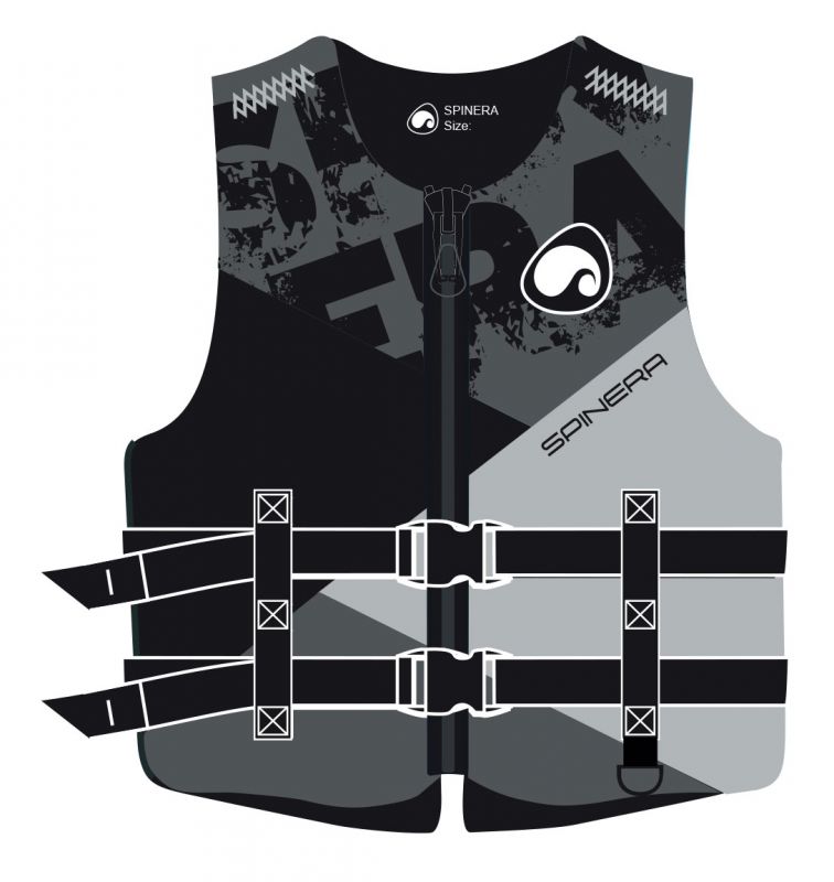 Spinera Jet Ski Relax Neoprene 50N life jacket gray XXL