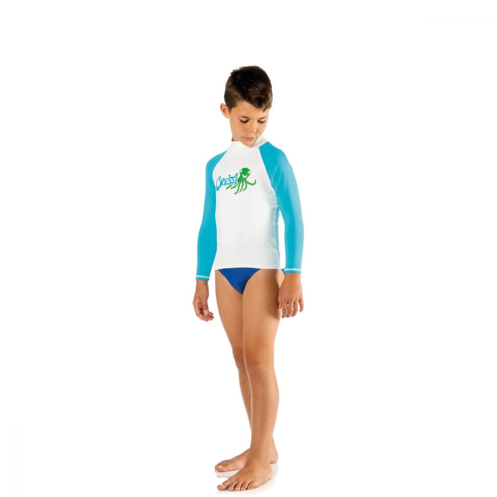 Cressi rash guard for children long sleeve white 8