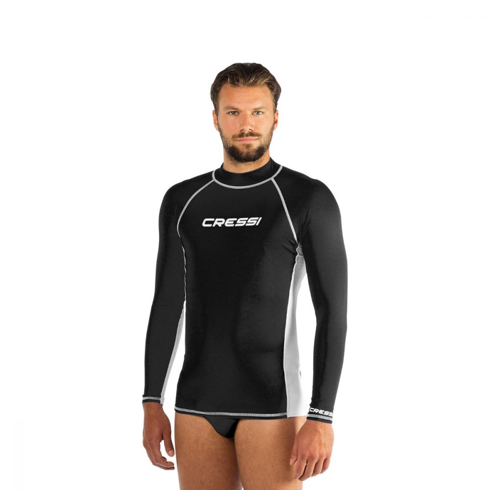 Cressi rash guard for men black long sleeve XXL