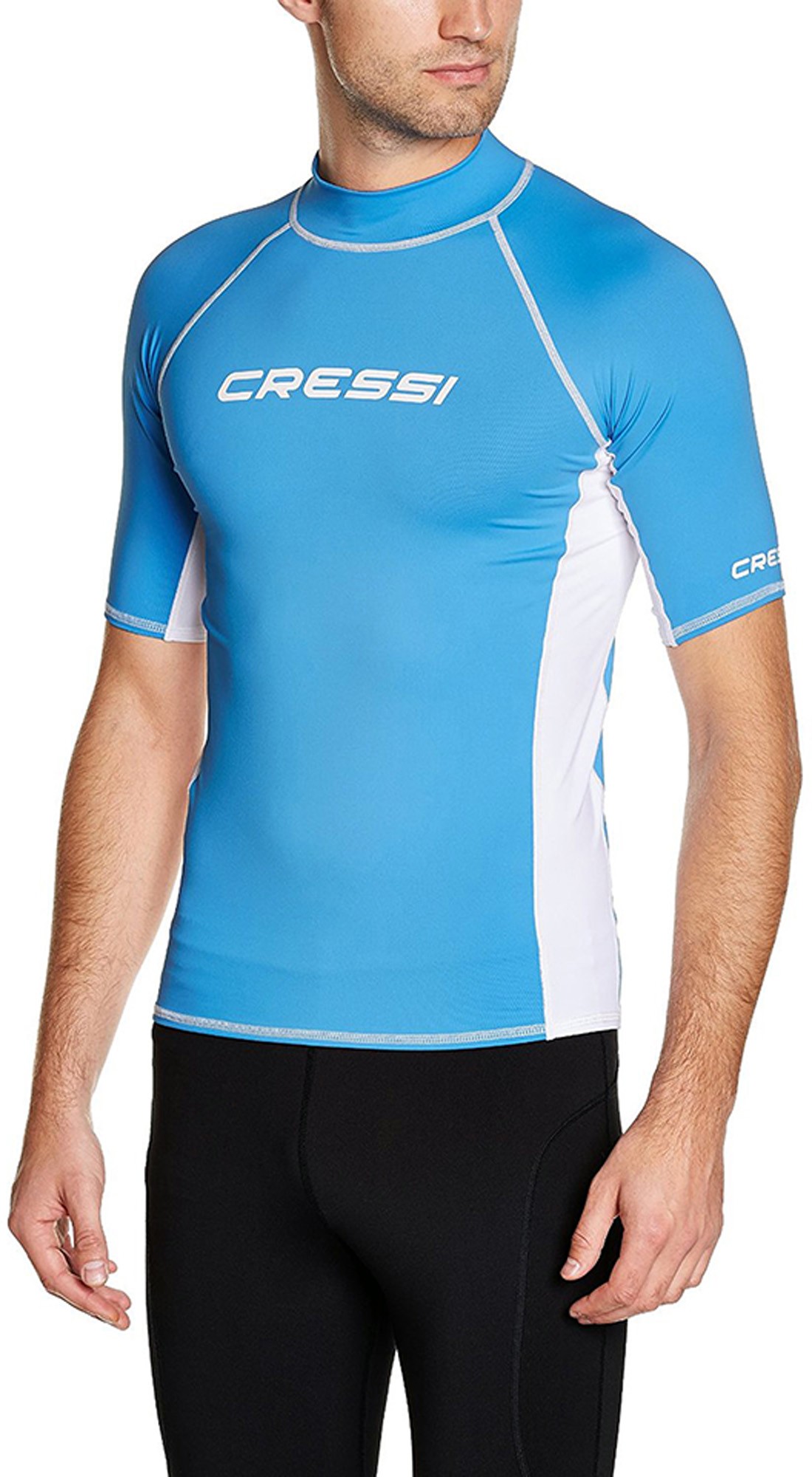 Cressi rash guard for men blue short sleeves L