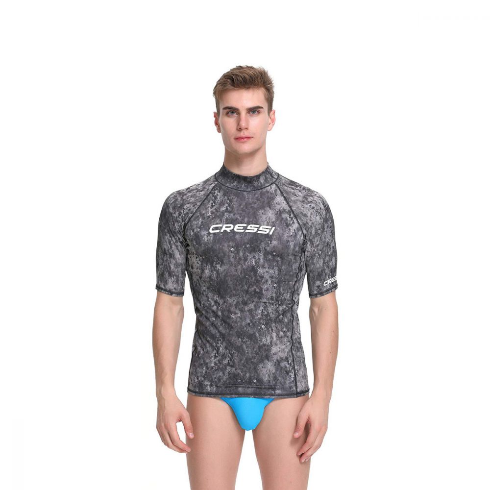 Cressi rash guard for men camouflage short sleeve L