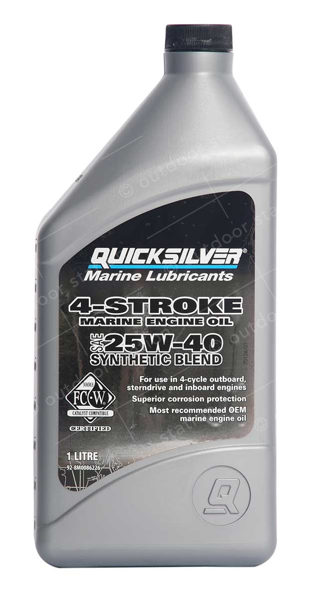 Quicksilver 25w40 synthetic Engine oil for a 4stroke engine 4 l
