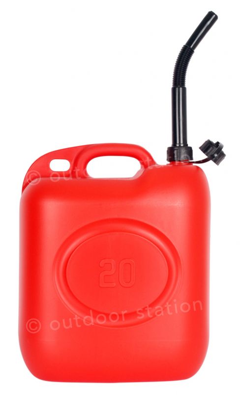 PVC petrol and fuel transfer tank - canister with tube 20l