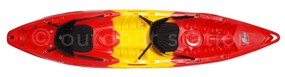 recreational double sit on top kayak feelfree gemini lava