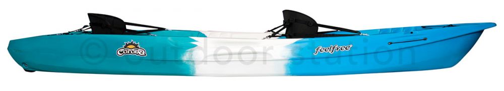 Recreational tandem sit on top kayak Feelfree Corona ice cool