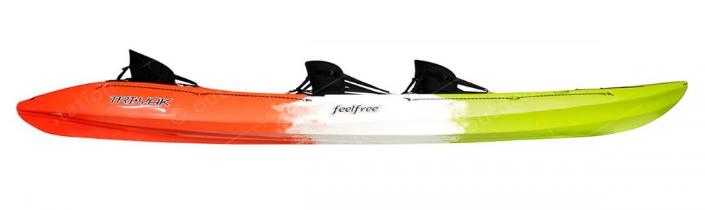 Recreational triple sit on top kayak Feelfree Triyak tropical
