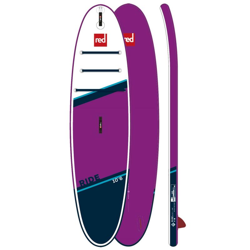 Red Paddle Co SUP board 10'6'' Ride Purple + Angle HYBRID carbon Paddle