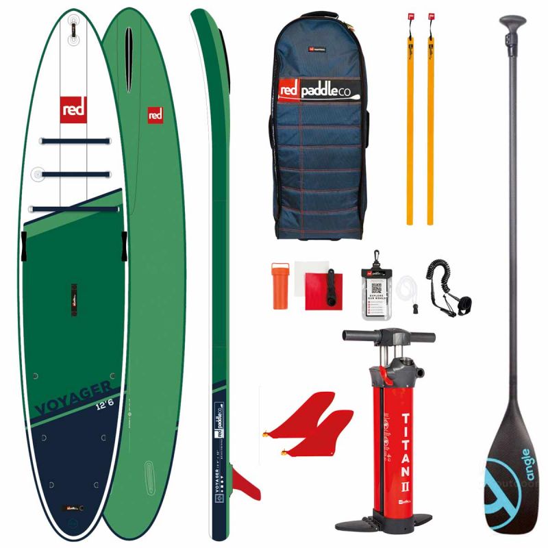 red paddle co sup board 126 voyager angle performance paddle